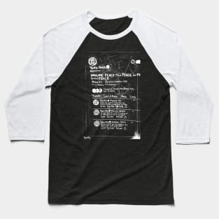 Three Tweets Doodle White Baseball T-Shirt